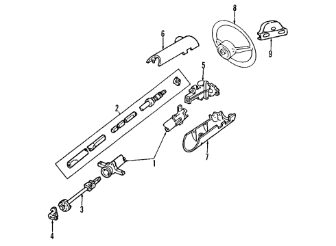 1992 Ford Mustang Upper Shroud Diagram for FOZZ-3530-A