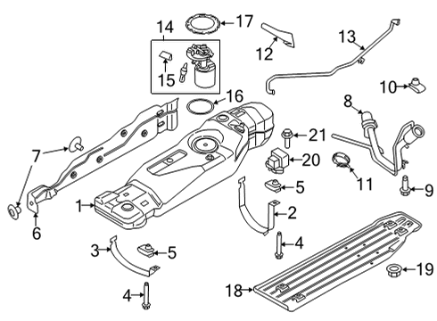 2021 Ford F-150 Retainer Ring Diagram for ML3Z-9C385-A