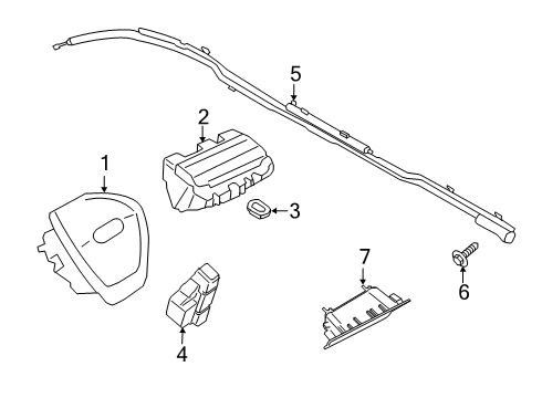 2023 Ford Transit Connect Air Bag Components Diagram 1 - Thumbnail