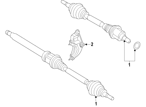 2014 Ford Fusion Front Axle Shafts & Joints, Drive Axles Diagram