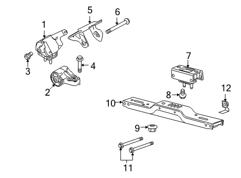 2009 Ford F-150 Engine & Trans Mounting Diagram 3 - Thumbnail