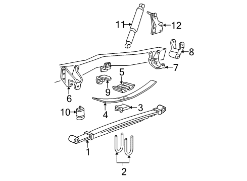 2009 Ford F-250 Super Duty Rear Suspension Components, Stabilizer Bar Diagram
