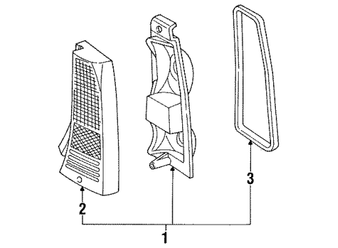 1994 Mercury Sable Tail Lamps Diagram 2 - Thumbnail
