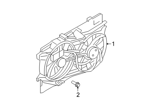 2014 Ford Flex Cooling System, Radiator, Water Pump, Cooling Fan Diagram 2 - Thumbnail