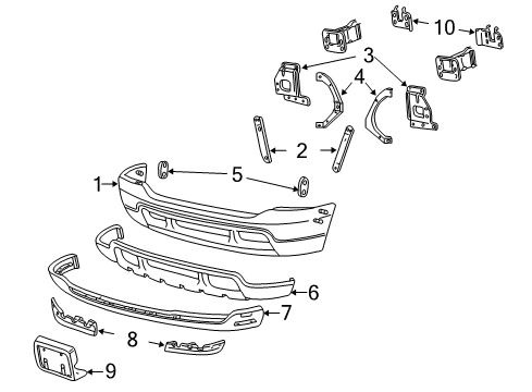 2004 Ford Excursion Front Bumper Diagram