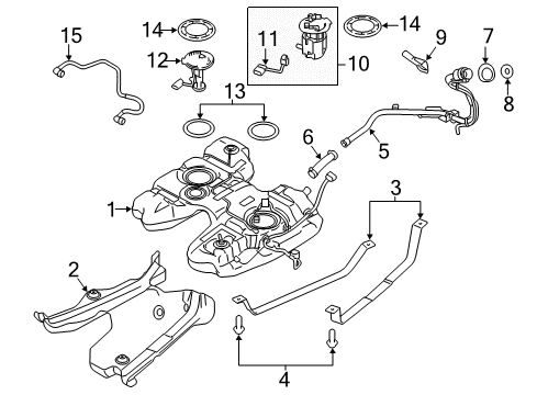 2014 Lincoln MKX Fuel Pump Diagram for DT4Z-9H307-A