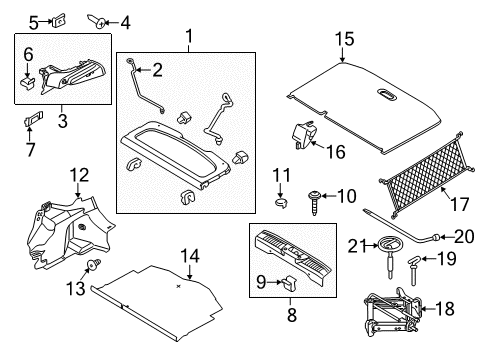 2019 Ford Fiesta Interior Trim - Rear Body Diagram