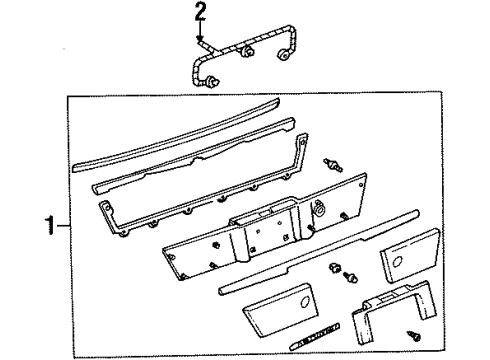 2001 Mercury Grand Marquis Reflector Panel, Rear Diagram for F8MZ-13A565-AA