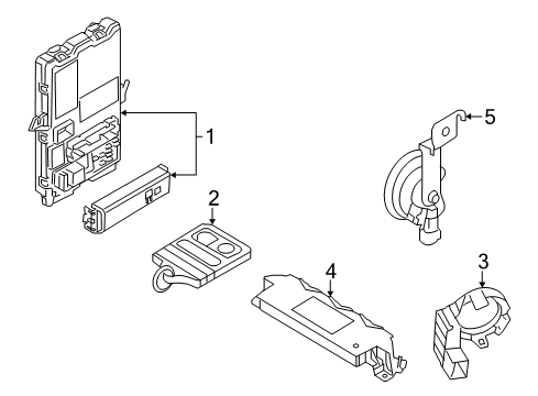 2008 Ford Mustang Antitheft Module Diagram for 9R3Z-15604-G