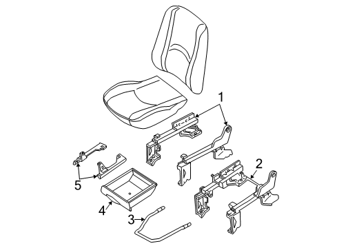 2001 Ford Escape Track Assembly, Inner Diagram for YL8Z-7861705-BA