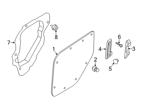 2020 Ford Transit Connect Interior Trim - Side Loading Door Diagram 1 - Thumbnail