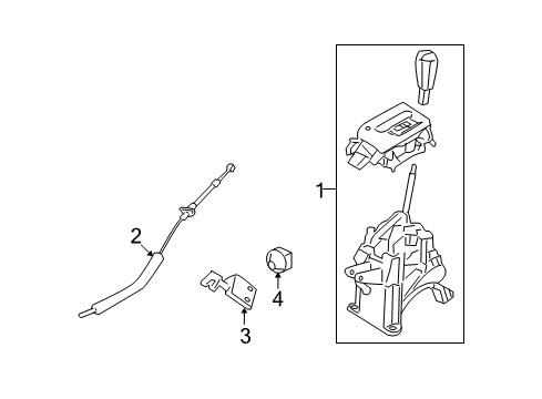 2012 Ford Escape Gear Shift Control - AT Diagram