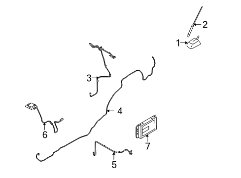 2009 Ford Taurus X Antenna & Radio Diagram