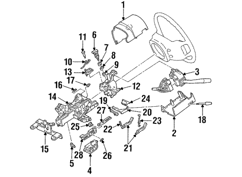 1992 Ford Aerostar Mass Air Flow Sensor Diagram for FO7Z-12B579-AARM