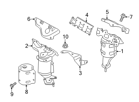 2017 Lincoln MKX Heat Shield, Passenger Side Diagram for DG9Z-9A462-A
