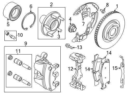 2021 Lincoln Corsair Brake Components Diagram