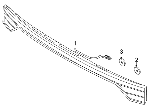 2021 Lincoln Aviator Reflector Diagram for LC5Z-13A565-B