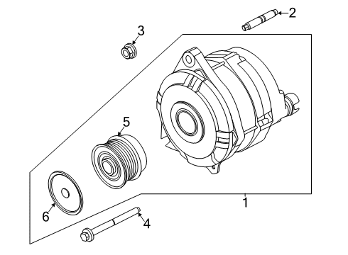 2020 Lincoln Aviator Alternator Diagram for L1MZ-10346-D