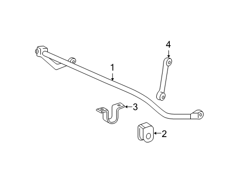 2010 Ford F-350 Super Duty Stabilizer Bar & Components - Front Diagram 1 - Thumbnail