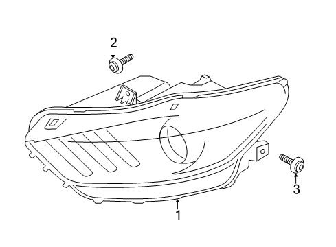2022 Ford Mustang Headlamp Components Diagram