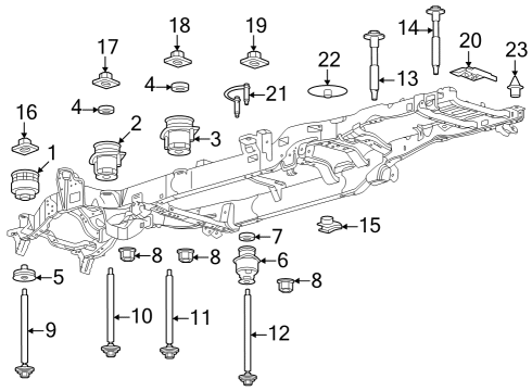 2023 Ford F-350 Super Duty Frame & Components Diagram 1 - Thumbnail