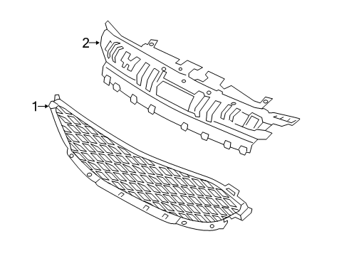 2022 Ford Escape Grille & Components Diagram 3 - Thumbnail