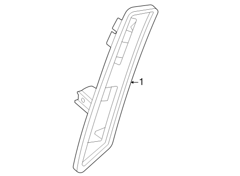 2024 Ford Mustang Side Marker Lamp, Driver Side Diagram for PR3Z-15A201-F