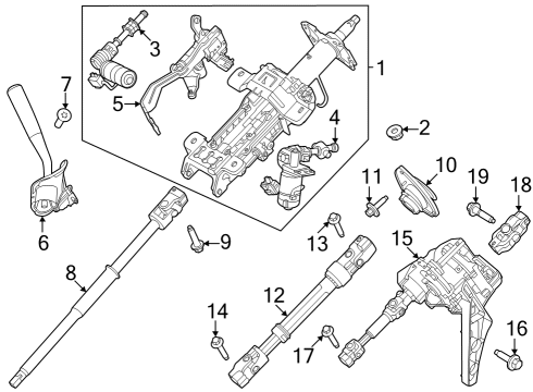 2023 Ford F-250 Super Duty Shift Housing Diagram for PC3Z-7210-A