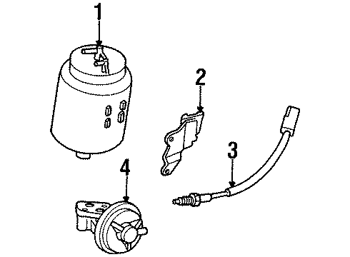 1995 Ford Probe Oxygen Sensor Diagram for F42Z9F472A