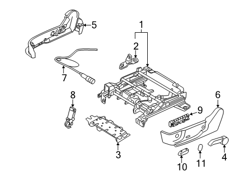 2011 Ford Fusion Tracks & Components Diagram
