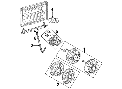 1999 Ford Taurus Cooling System, Radiator, Water Pump, Cooling Fan Diagram 3 - Thumbnail
