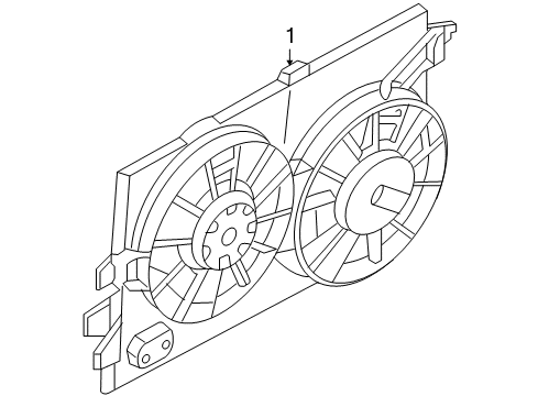 2008 Ford Focus Cooling System, Radiator, Water Pump, Cooling Fan Diagram 1 - Thumbnail