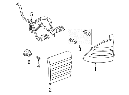 2002 Lincoln LS Tail Lamps Diagram