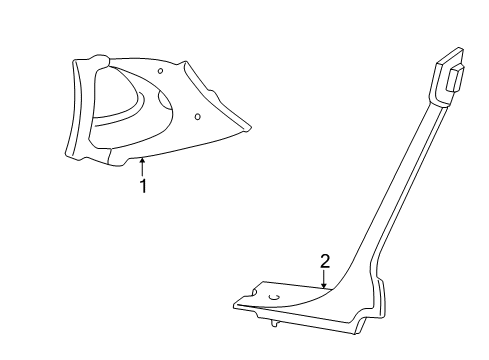 2005 Ford Taurus Interior Trim - Quarter Panels Diagram 1 - Thumbnail
