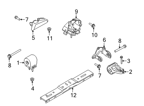 2019 Ford Expedition Engine & Trans Mounting Diagram