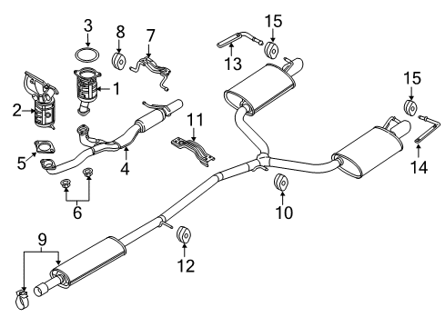 2011 Ford Explorer Exhaust Components Diagram