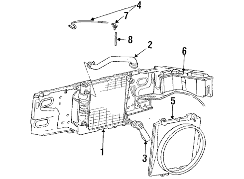 1994 Ford Ranger Lower Hose Diagram for F3TZ-8286-A
