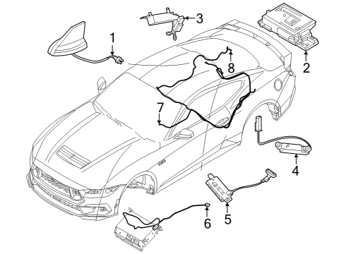 2024 Ford Mustang Antenna & Radio Diagram 2 - Thumbnail