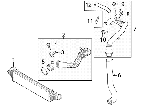 2023 Ford Escape Intercooler Diagram for LX6Z-6K775-B