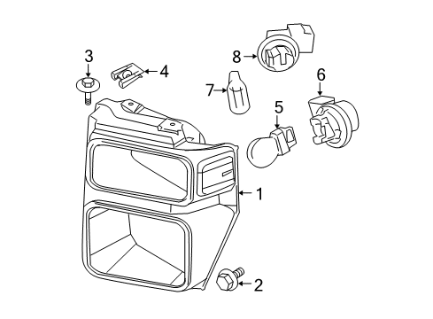 2009 Ford F-250 Super Duty Park Lamps Diagram
