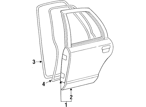 1999 Mercury Grand Marquis Rear Door Diagram