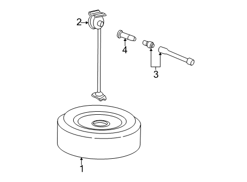 1992 Ford E-150 Econoline Spare Tire Carrier Diagram
