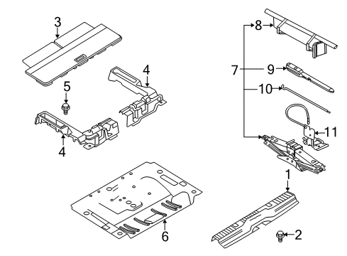 2006 Ford Explorer Interior Trim - Rear Body Diagram 1 - Thumbnail