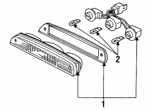 1994 Ford Ranger High Mount Lamps Diagram