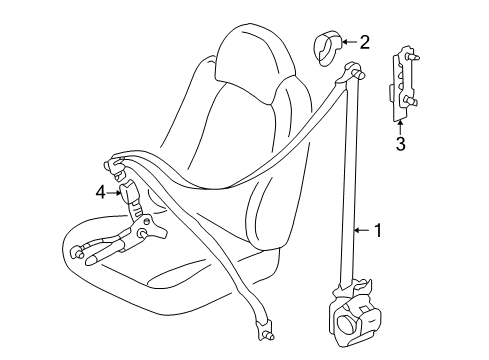 2003 Ford Escape Seat Belt Diagram 1 - Thumbnail