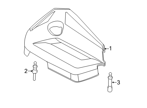 2016 Ford Fusion Engine Appearance Cover Diagram