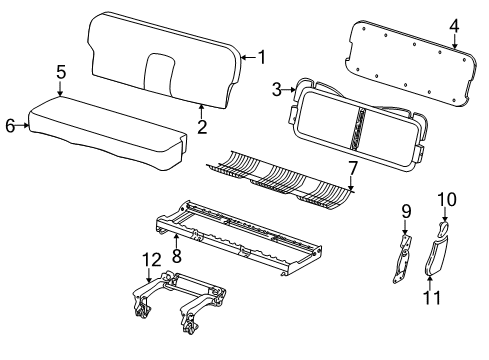 2005 Ford Excursion Latch Assembly, Rear Driver Side Diagram for 1C7Z-1662649-AA