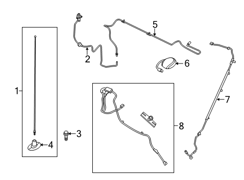 2012 Ford F-350 Super Duty Antenna & Radio Diagram 1 - Thumbnail
