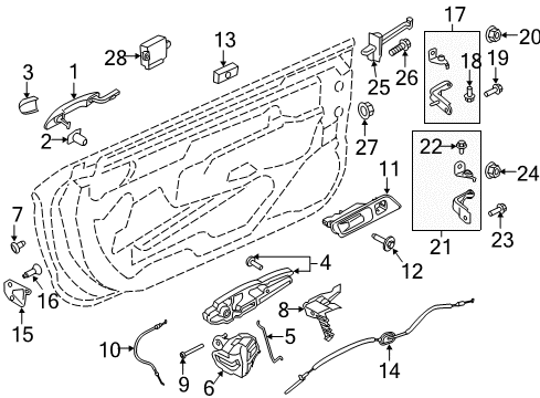 2015 Ford Mustang Striker, Front Center Diagram for EK4Z-6122008-A