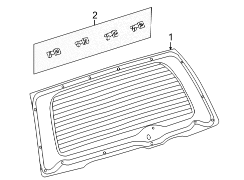 2000 Ford Excursion Weatherstrip, Passenger Side Diagram for 1C7Z-7842084-AA